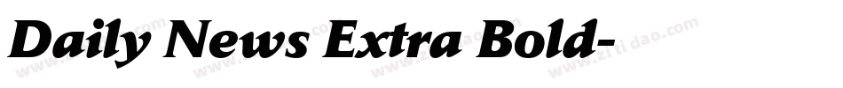 Daily News Extra Bold字体转换
